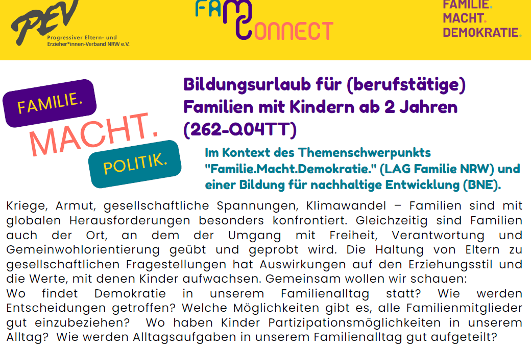 Familie.Macht.Politik. – Demokratie im Familienalltag erleben
